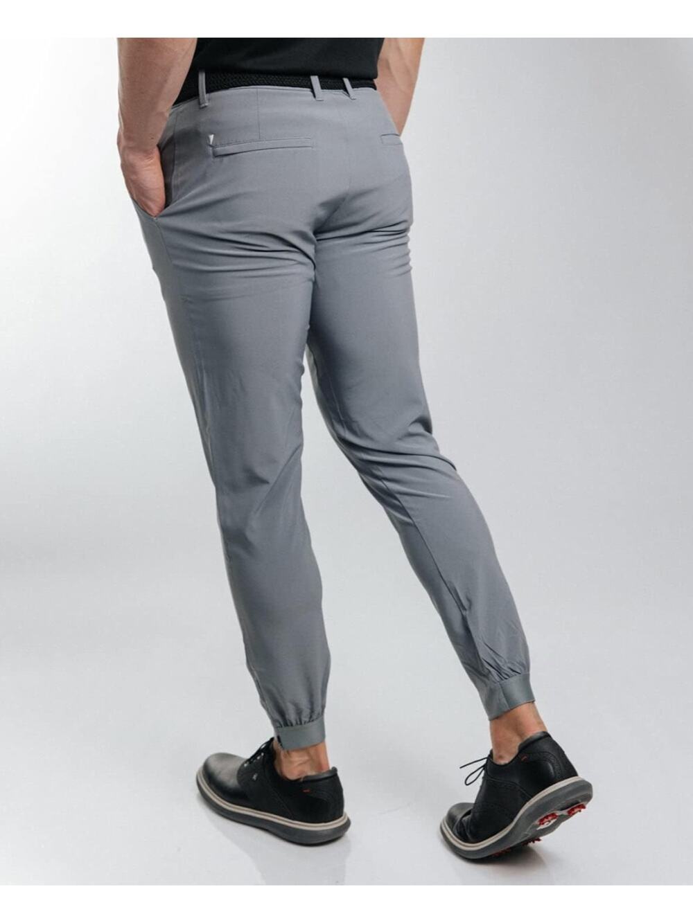 Primo Golf Jogger Men's 32 x 29 Light Gray Performance Ankle Zip Tapered Pants